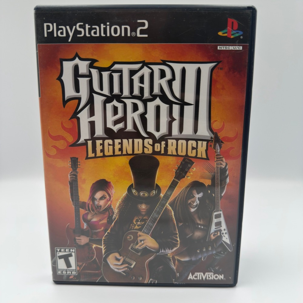 Guitar Hero III Legends of Rock Sony PlayStation 2 PS2 Game with Manual